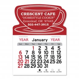 Budget Peel-N-Stick® Coffee Cup Calendar - Crimson